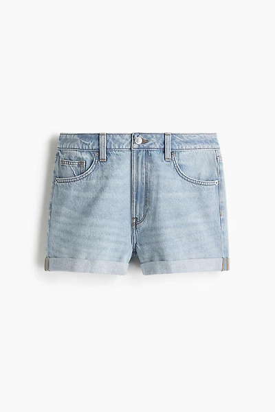 Short taille haute en denim