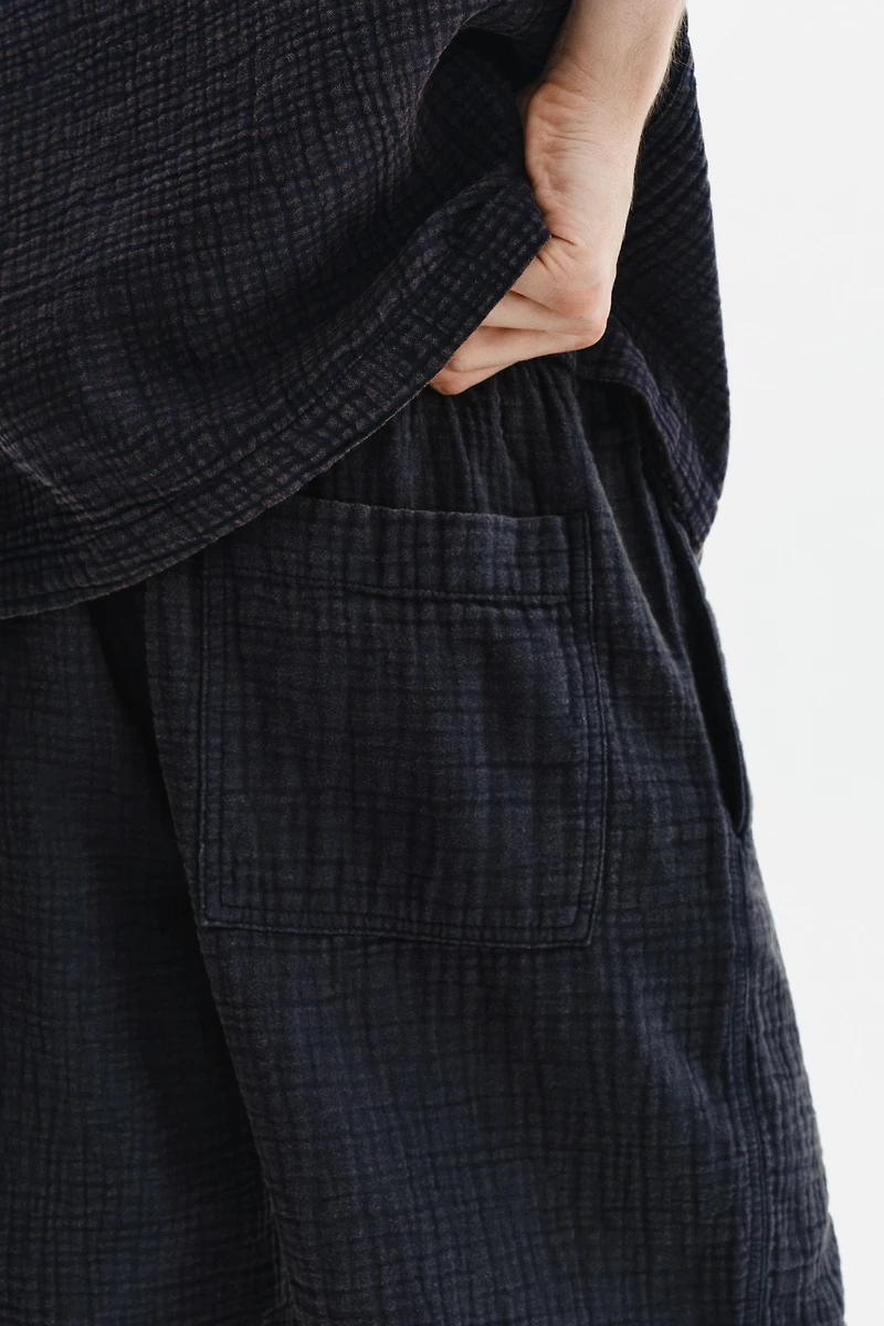Relaxed-Fit Muslin Shorts
