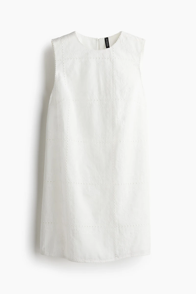 Eyelet-Embroidered Cotton Dress
