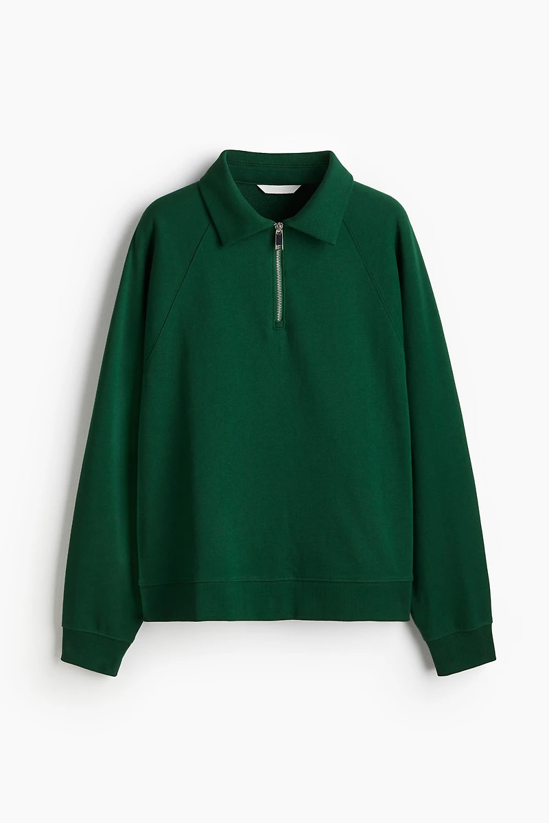 Chandail grande taille avec col à fermeture éclair