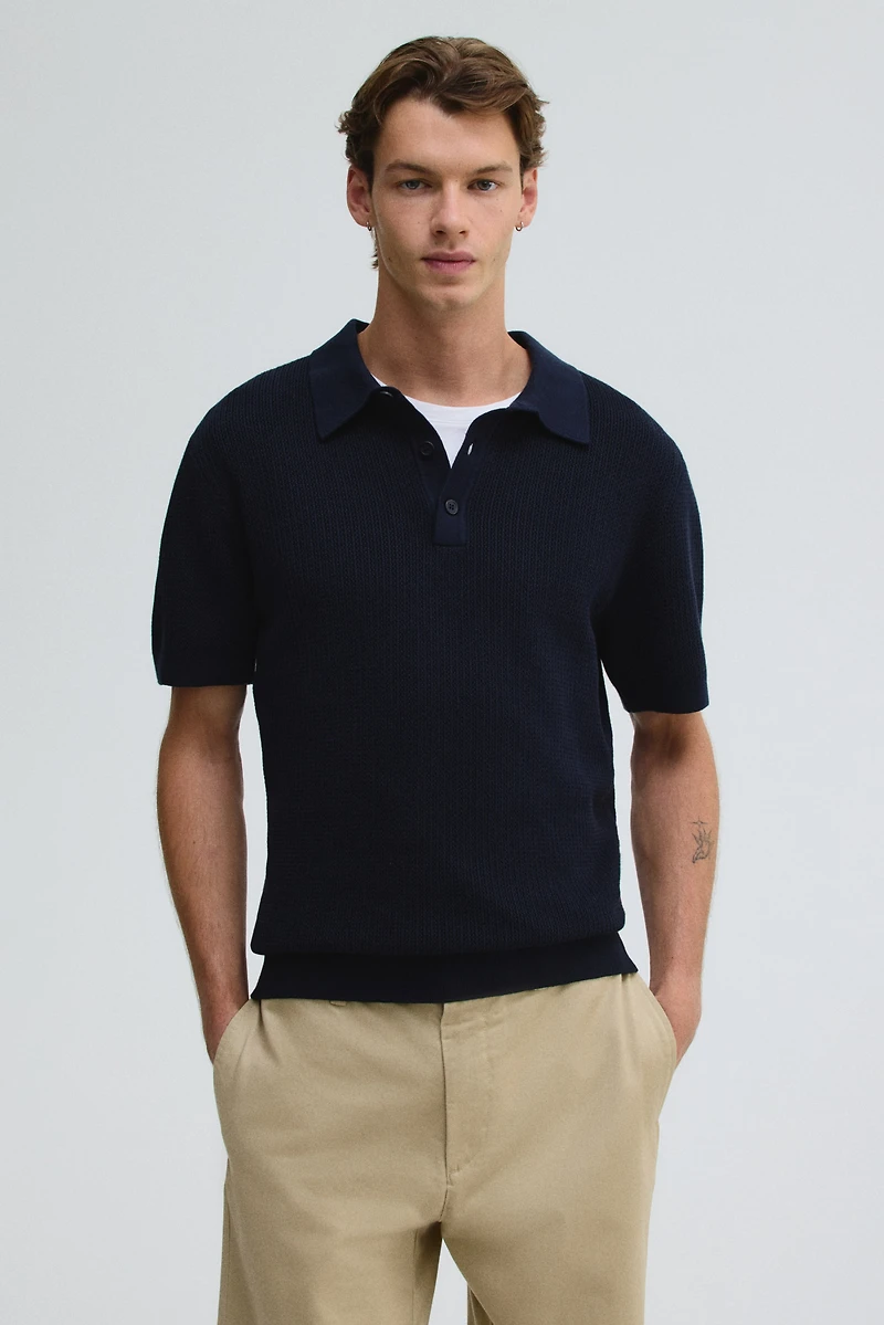 Regular-Fit Knit Polo Shirt