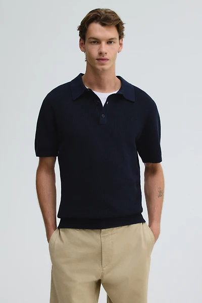 Regular-Fit Knit Polo Shirt