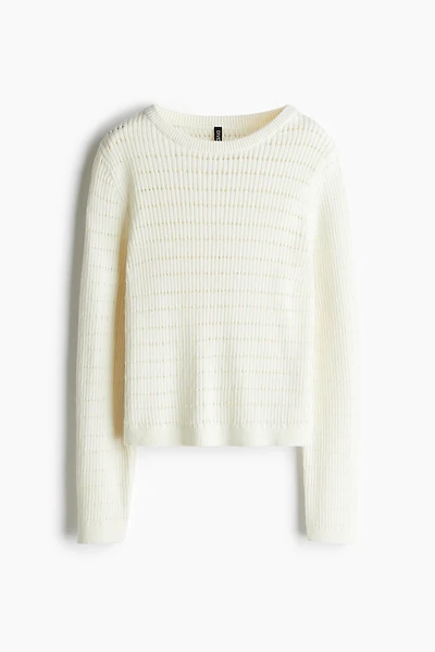 Hole-Knit Sweater