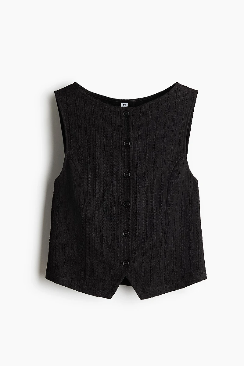 Textured Jersey Vest