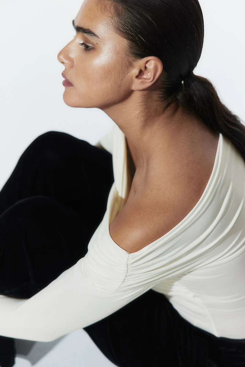 Draped Thong Bodysuit