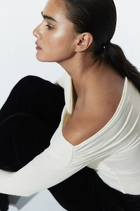 Draped Thong Bodysuit