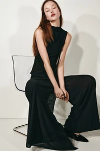 Crinkled Wrapover Pants