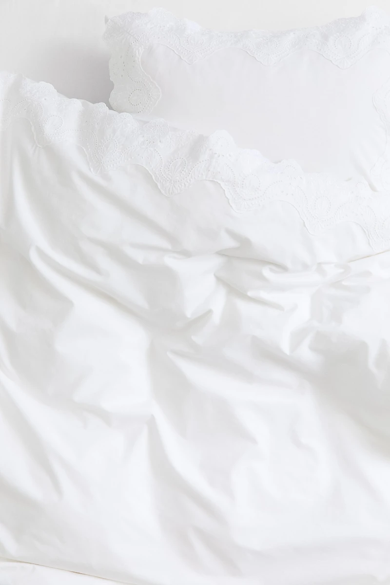 Ensemble de couette lit simple avec broderies