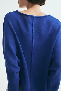 Batwing-Sleeved Sweater