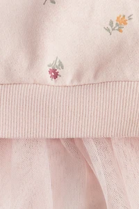 Sweatshirt Dress with Tulle Skirt