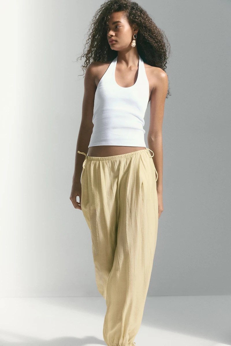 Pantalon à cordon jambes ballon