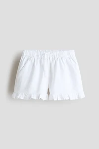 Linen-blend shorts