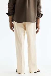 Loose-Fit Linen-Blend Pants