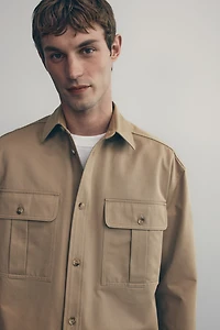 Cotton Twill Utility Overshirt