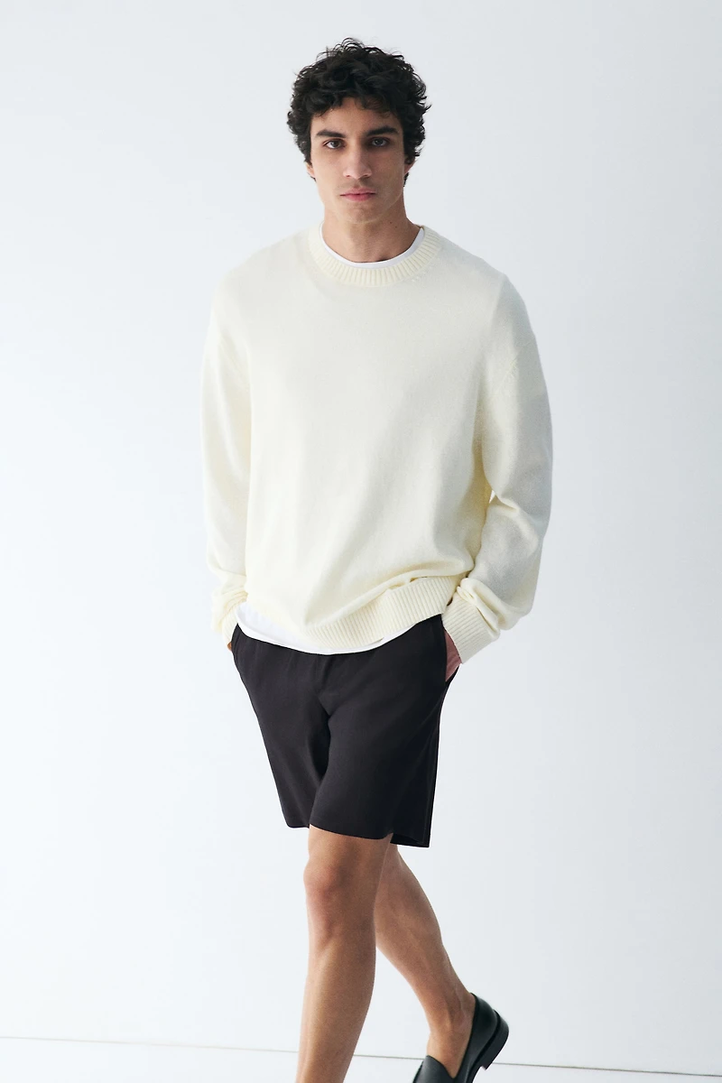 Easy Care Relaxed-Fit Linen-Blend Shorts