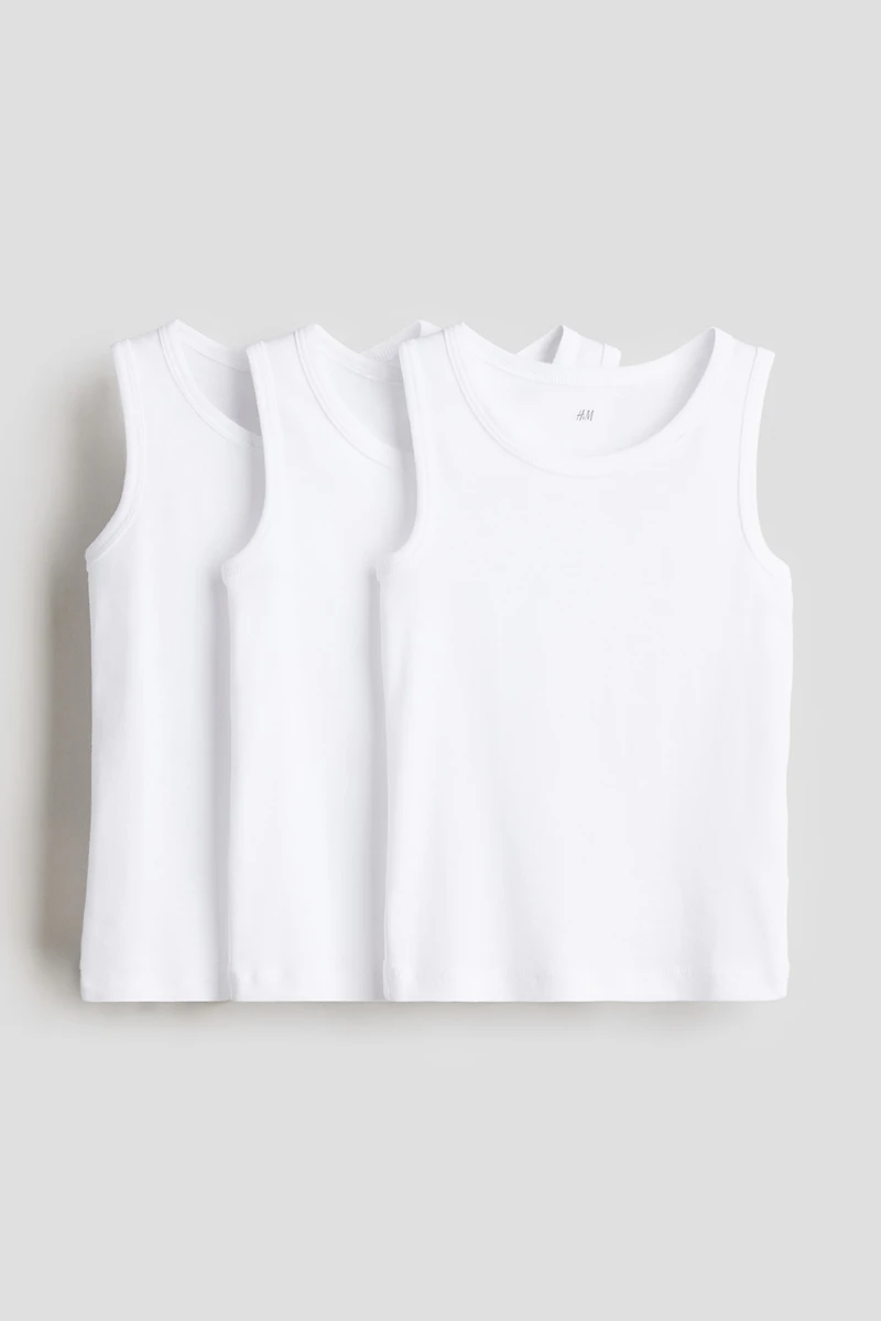 Lot de 3 débardeurs en coton