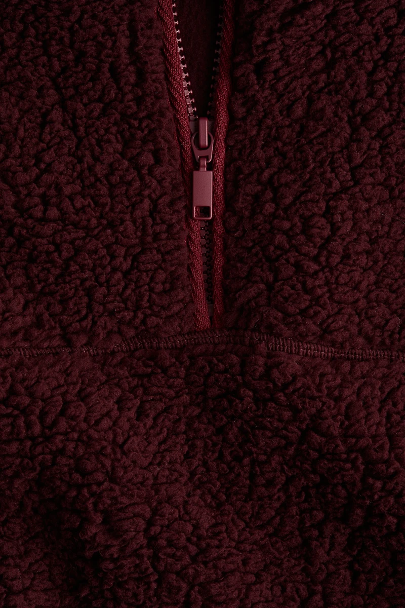 Half-Zip Teddy Fleece Sweatshirt
