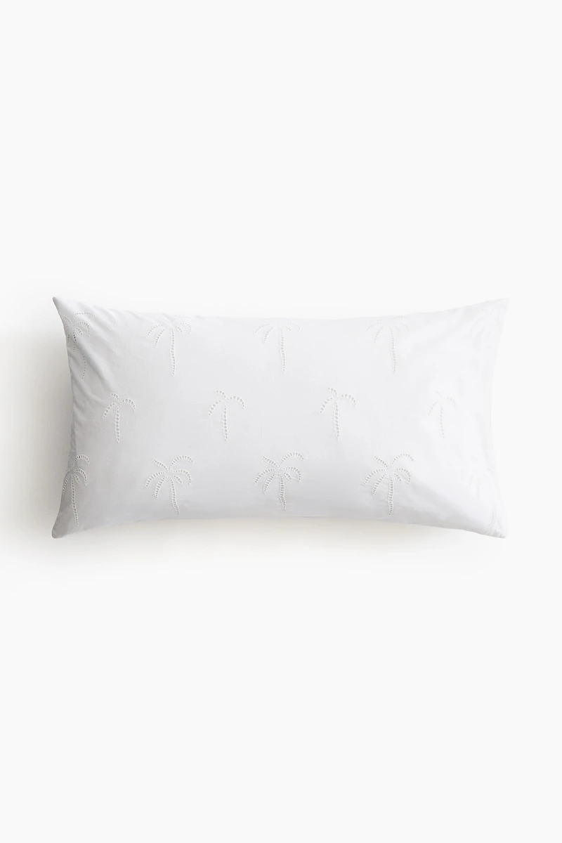 Pillowcase with Eyelet Embroidery