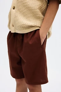 Linen-Blend Shorts