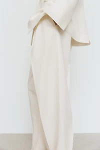Linen-Blend Dress Pants