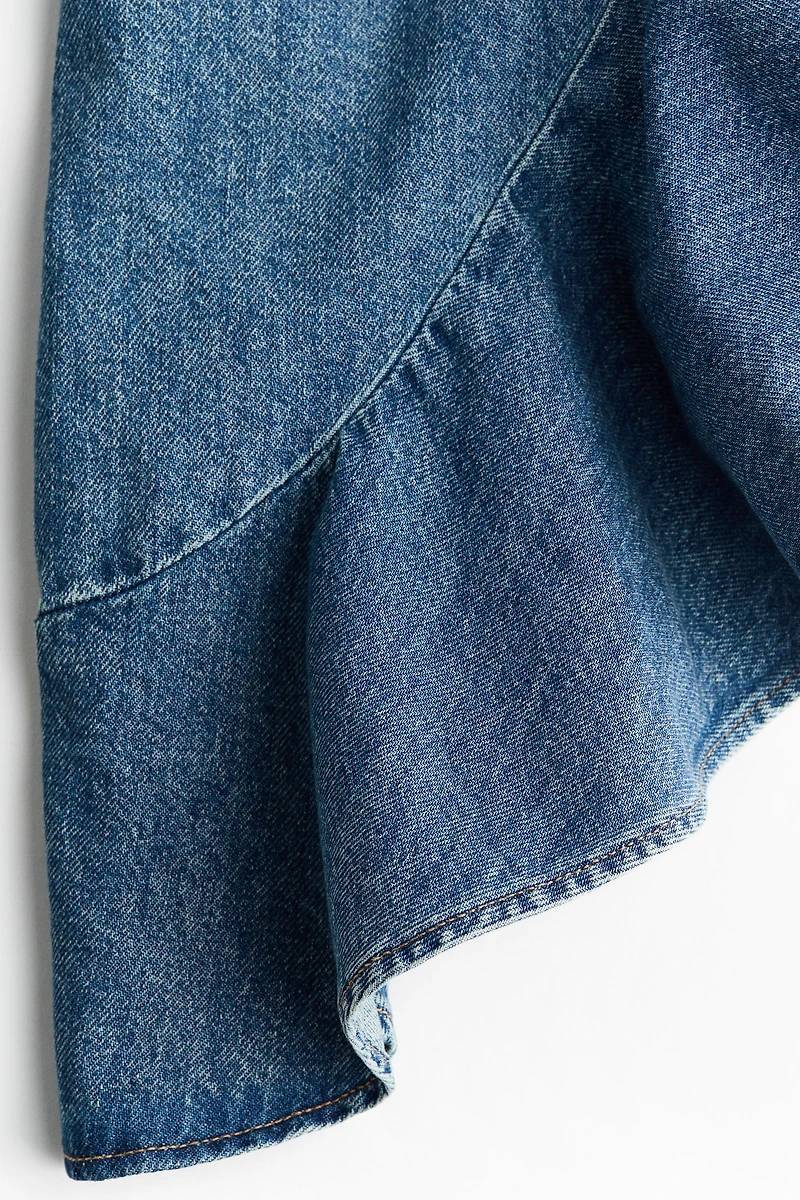Asymmetric Denim Skirt