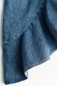 Asymmetric Denim Skirt