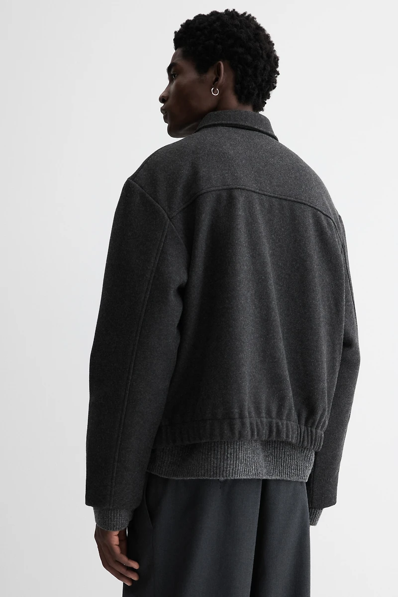 Regular-Fit Felted Shacket