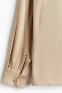 Regular Fit Satin Shirt