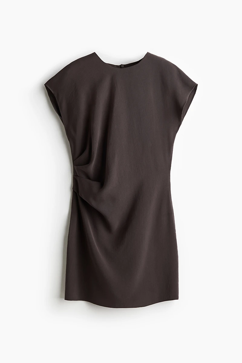 Pleated-Detail Mini Dress