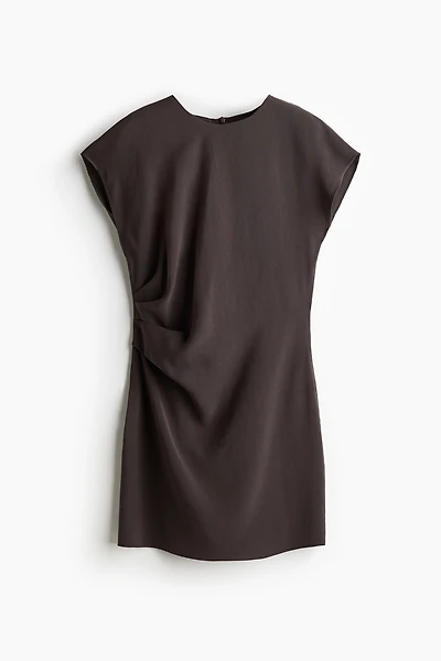 Pleated-Detail Mini Dress