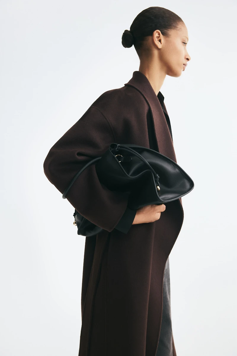 Oversized Handmade Wool-Blend Coat