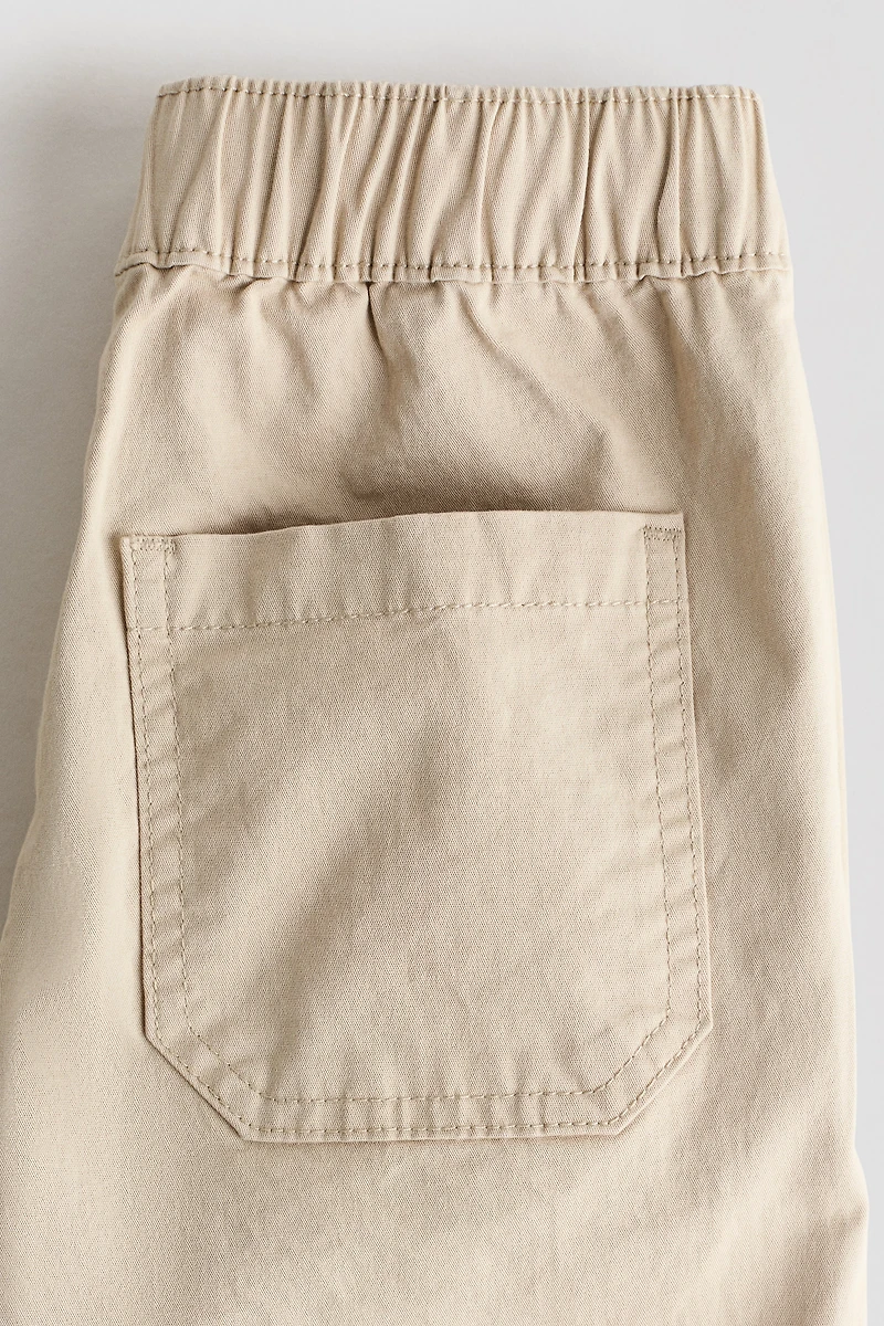 Cotton Twill Cargo Joggers