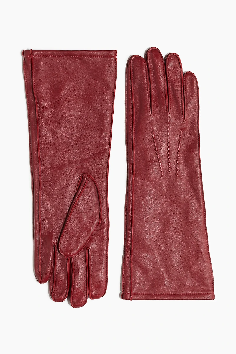 Long Leather Gloves