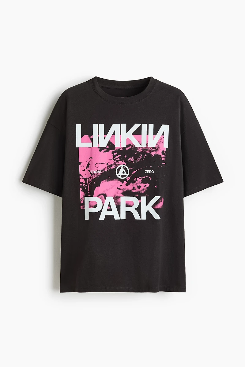 Oversized T-Shirt with Printed Motif