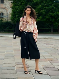 Short à pinces en lyocell