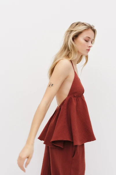 Cotton halterneck top