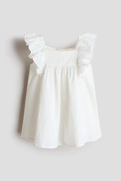 Robe volantée en coton