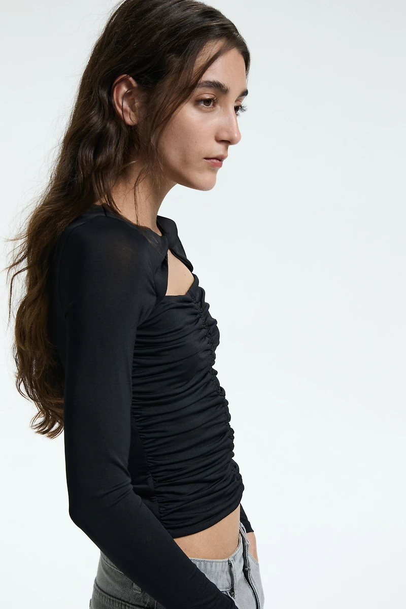 Jersey Top with Cutout