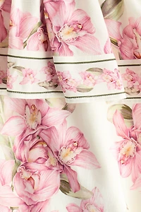 Linen-Blend Peplum Dress