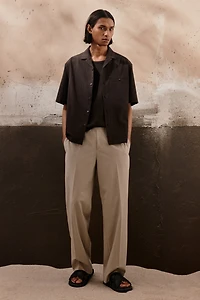 Chemise coupe classique à col cubain
