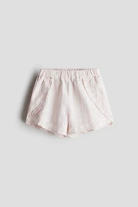 Ruffled Linen-Blend Shorts