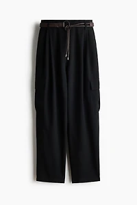 Pantalon tonneau avec ceinture