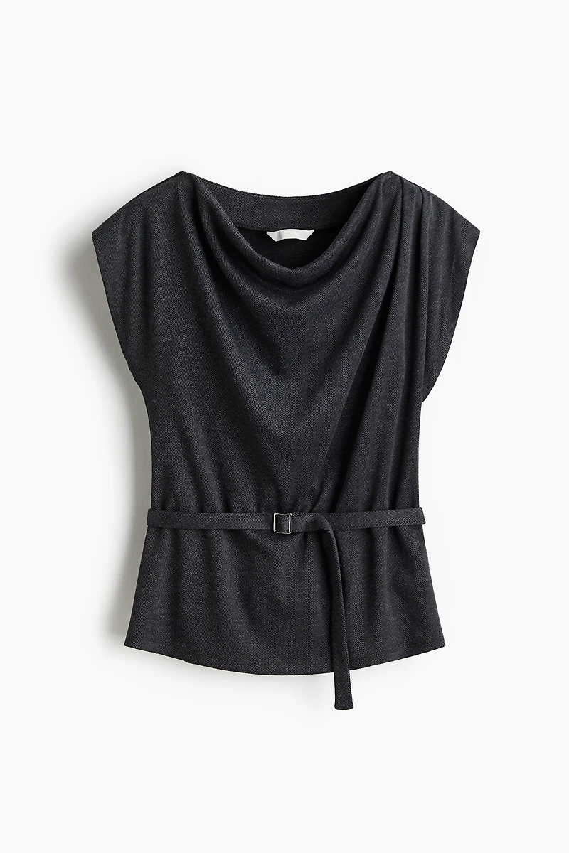 Draped Belted Top