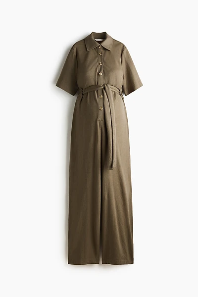 Combinaison pantalon MAMA avec ceinture à nouer