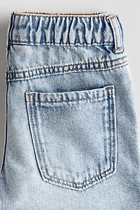 Printed Denim Shorts