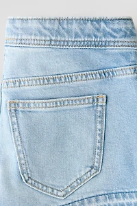 Jupe-short croisée en denim