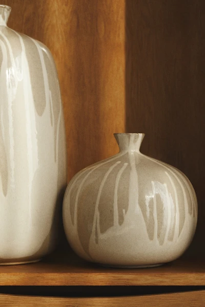 Hand-Painted Terracotta Vase