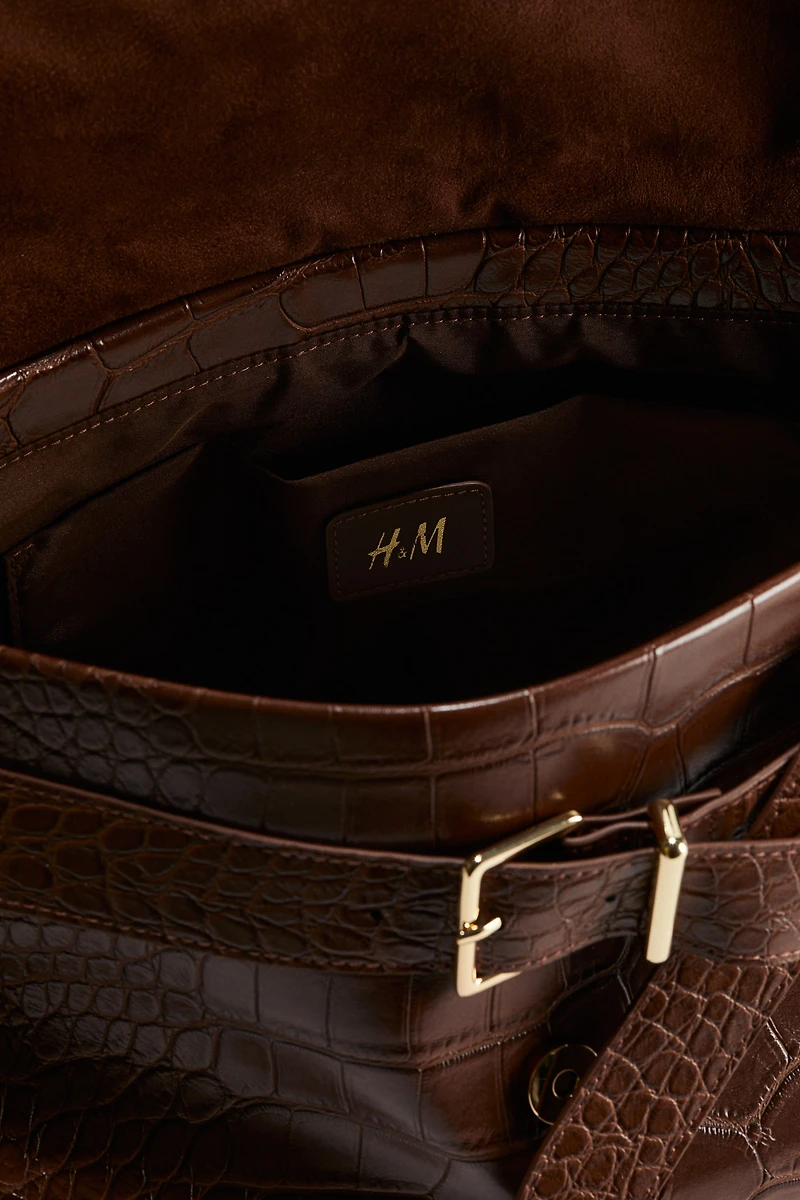 Strap-Detail Clutch Bag