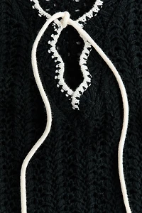 Pointelle-Knit Beach Dress