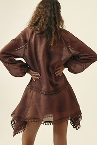 Robe en ramie mélangée